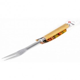 SOMAGIC - FOURCHETTE INOX 44CM MANCHE BAMBOU